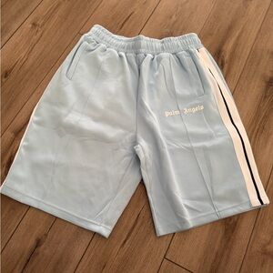 Palm Angels Sky Blue Athletic Shorts